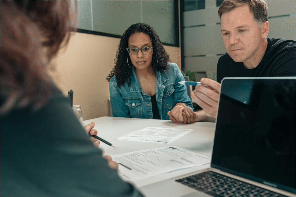 Team working on improving client relationships