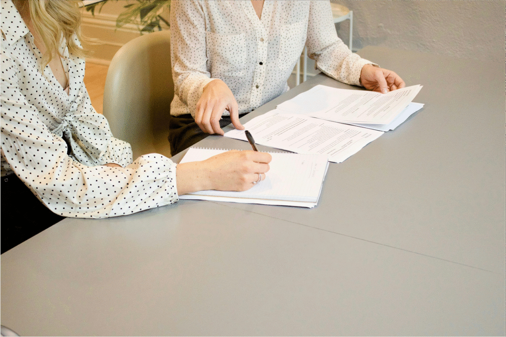2 ladies Working on transactions